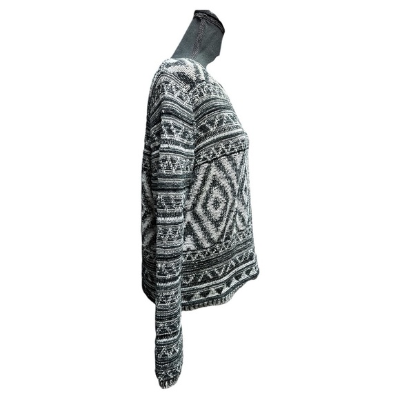 Lucky Brand Geometric Patterned Sweater - Black and White Size XL - Picture 4 of 7